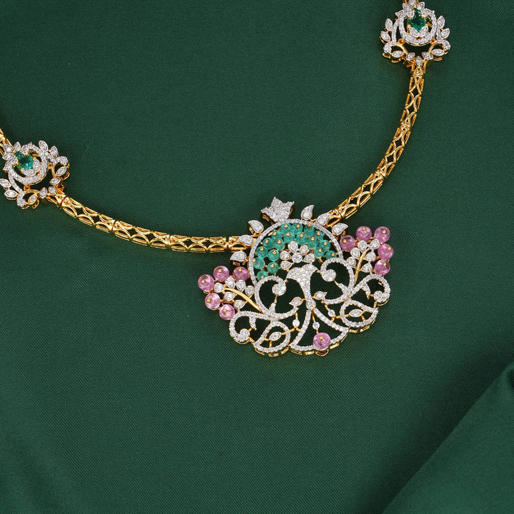 Kranthi Diamond Design Necklace Set