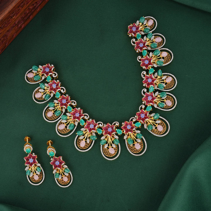 Most loved Diamond Design Necklace Set