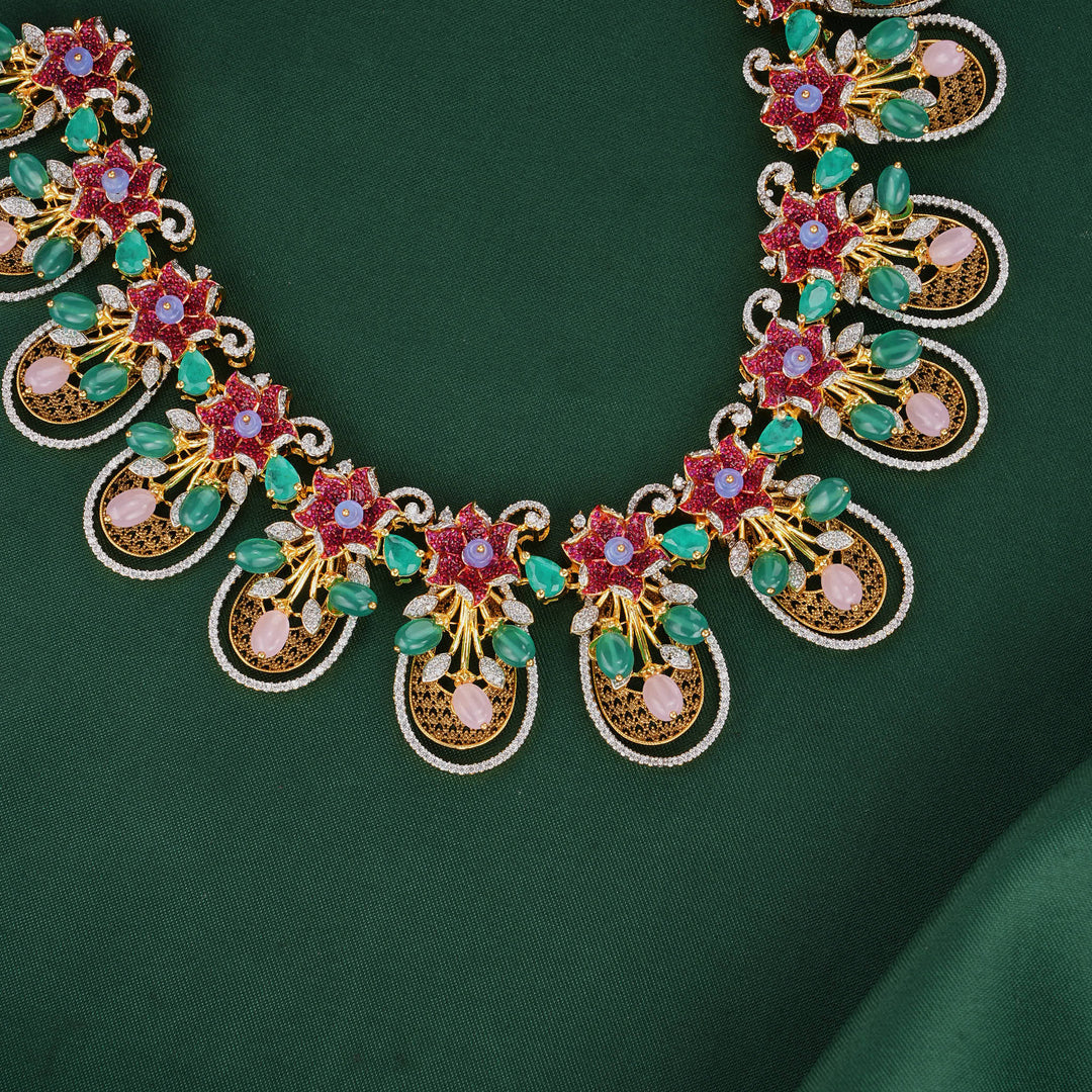 Most loved Diamond Design Necklace Set