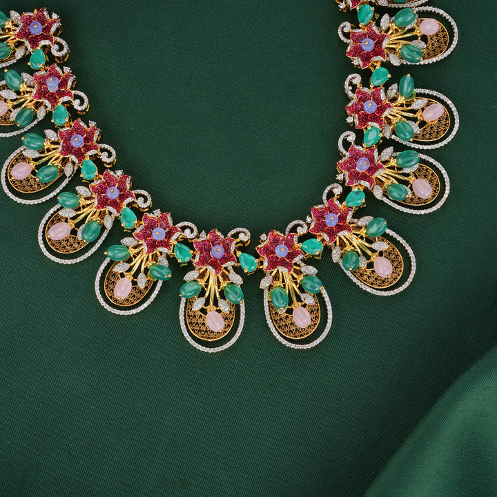 Most loved Diamond Design Necklace Set