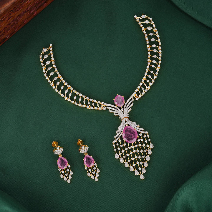 Lavish Diamond Design Necklace Set