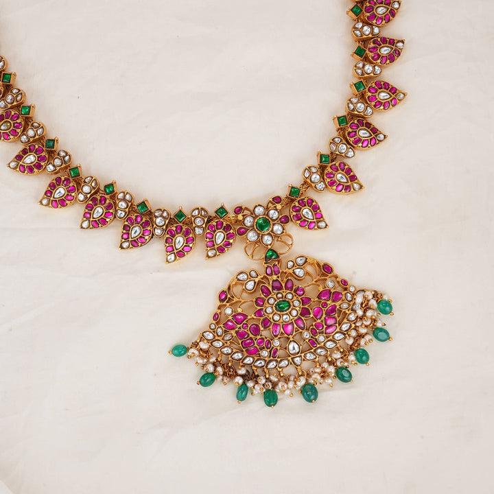 Asvikaa Kundan Long Necklace