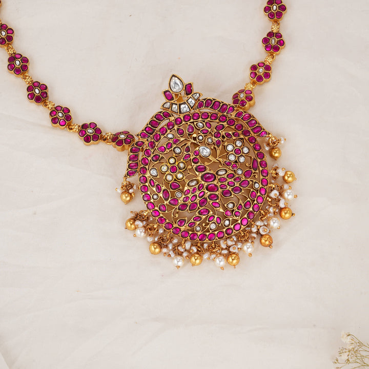 Vedhikaa Kundan Long Necklace