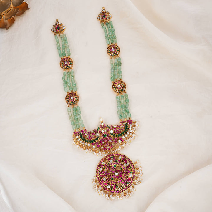 Catchy Beads Kundan Long Necklace