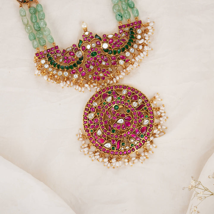 Catchy Beads Kundan Long Necklace