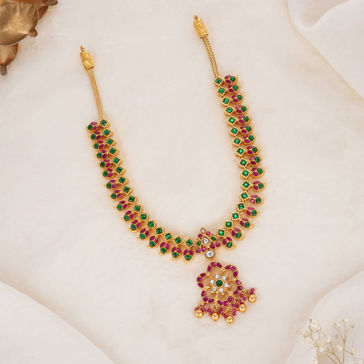 Rupani Reversible Kundan Short Necklace