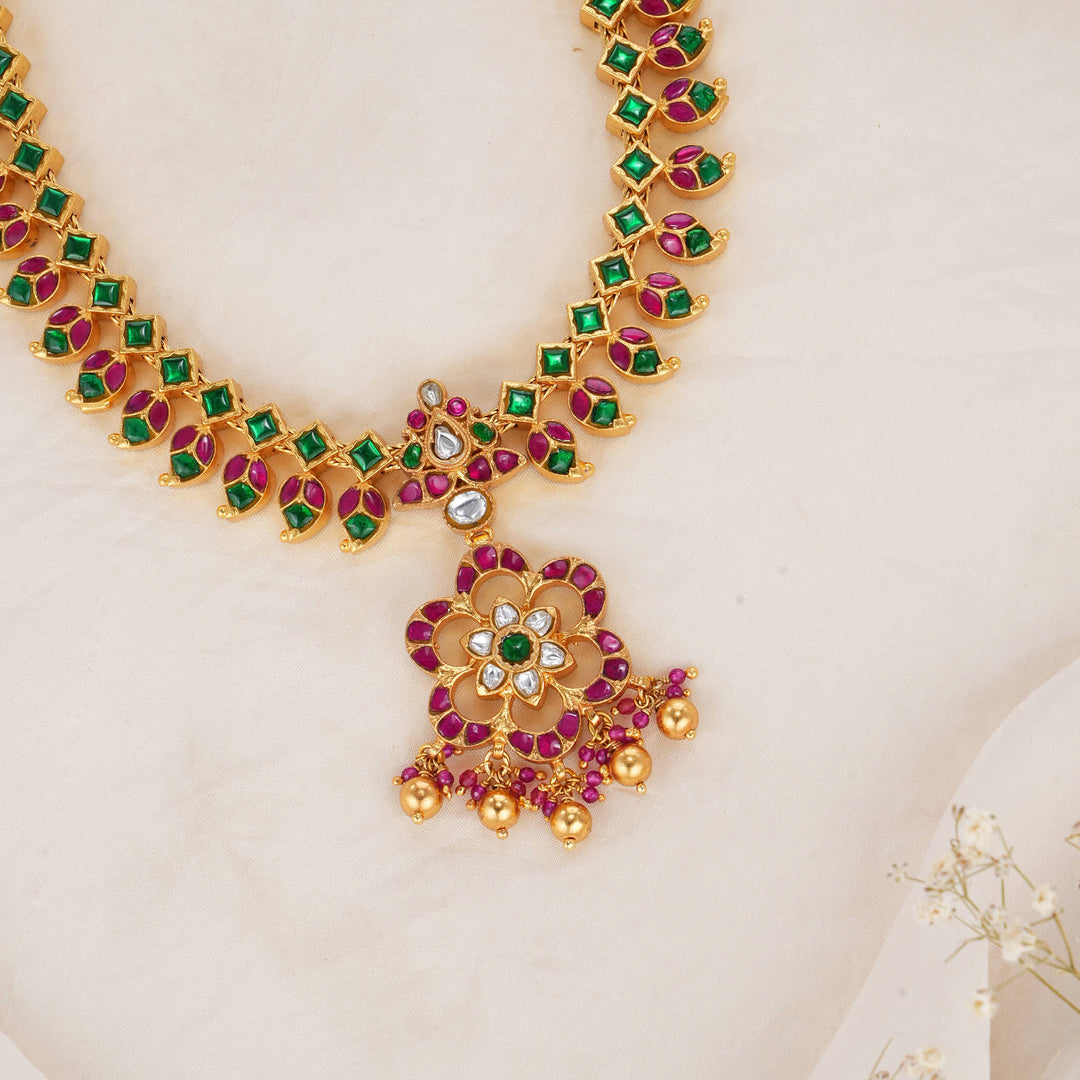 Rupani Reversible Kundan Short Necklace