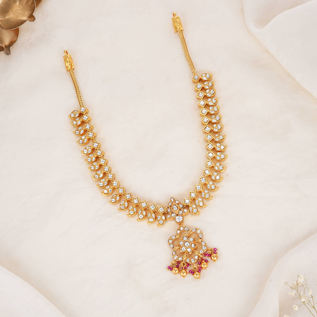 Rupani Reversible Kundan Short Necklace