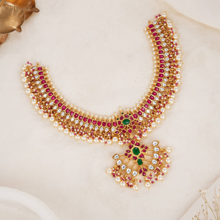 Dazzling Kundan Short Necklace