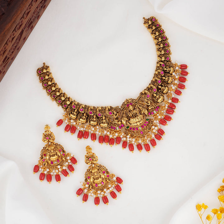 Traditional 3D Spl Short Necklace Set