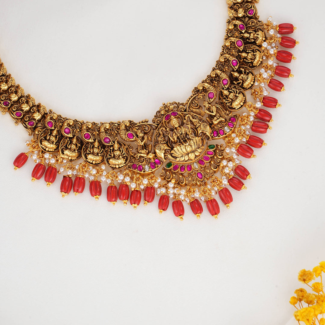 Traditional 3D Spl Short Necklace Set