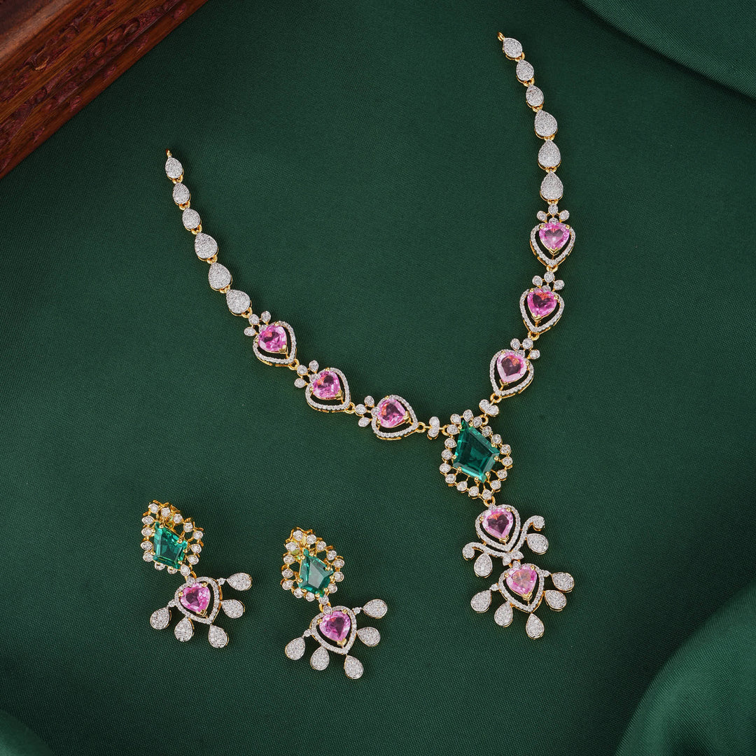 Prasintha Diamond Design Necklace Set