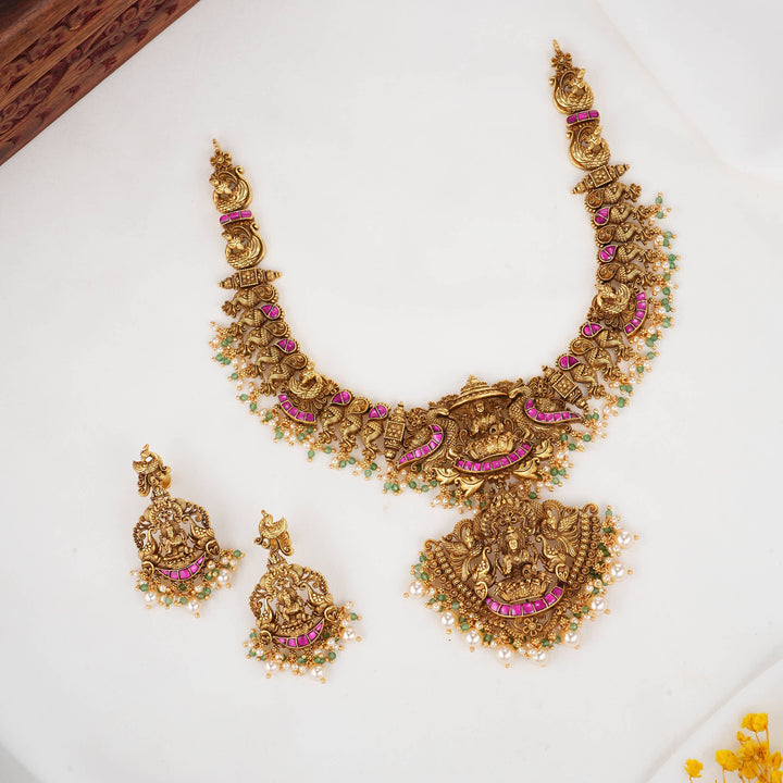 Traditional 3D Spl Short Necklace Set