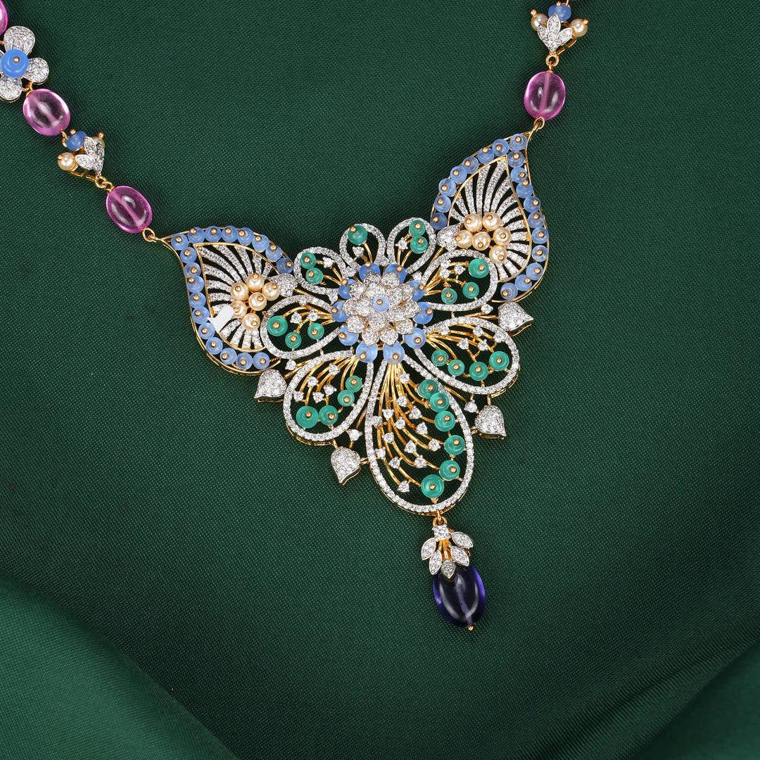 Mahisha Diamond Design Necklace Set