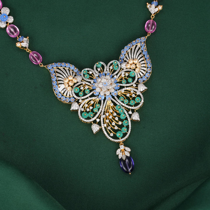 Mahisha Diamond Design Necklace Set