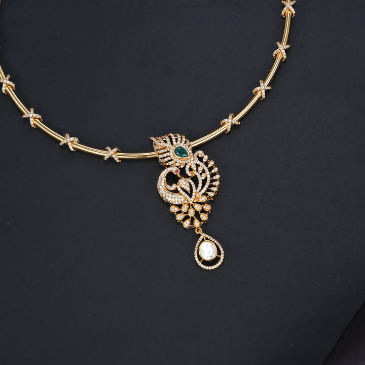 Peacock Victorian Short Necklace Set