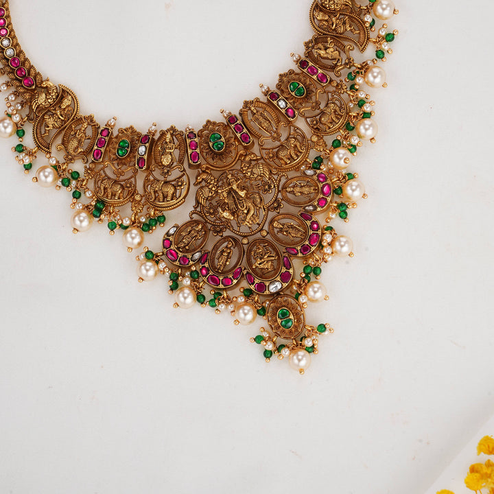 Dhananya 3D Spl Short Necklace Set
