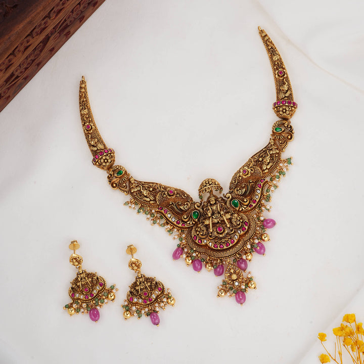 Shinning 3D Spl Short Necklace Set