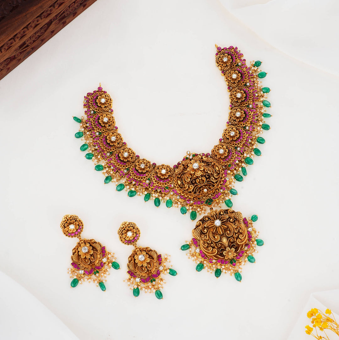 Dheekitha 3D Spl Short Necklace Set