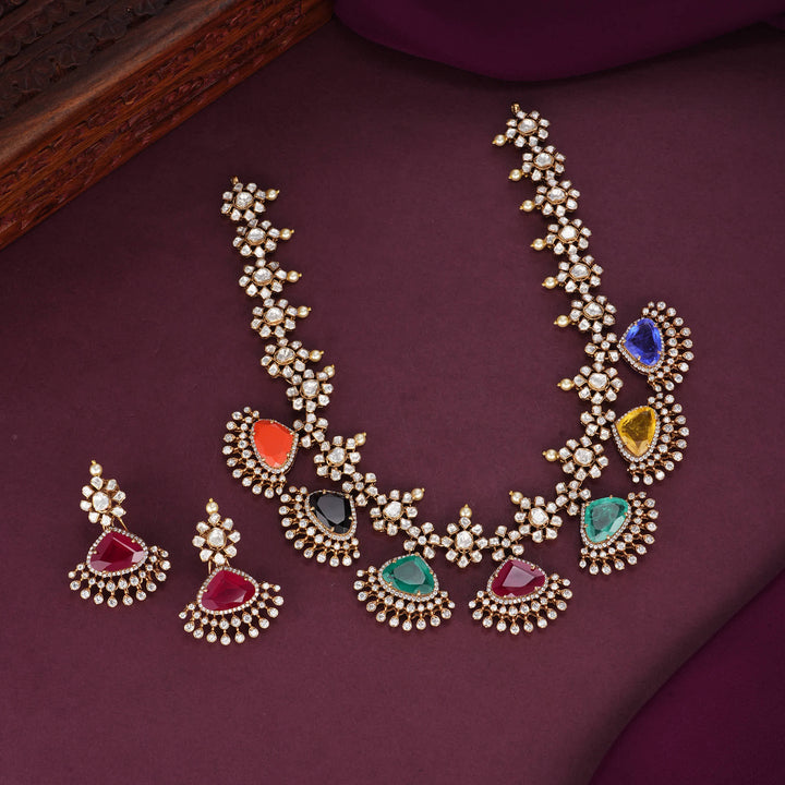 Stunning Moissanite Short Necklace Set