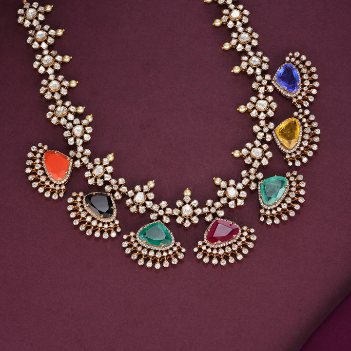 Stunning Moissanite Short Necklace Set