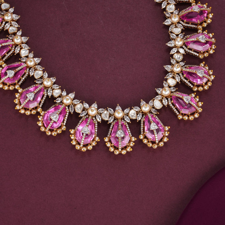 Admirable Moissanite Short Necklace Set