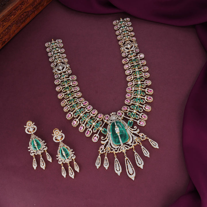 Luxury Moissanite Long Necklace Set