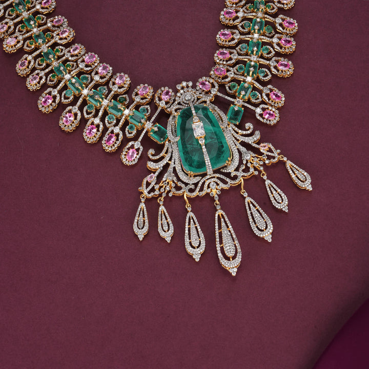Luxury Moissanite Long Necklace Set