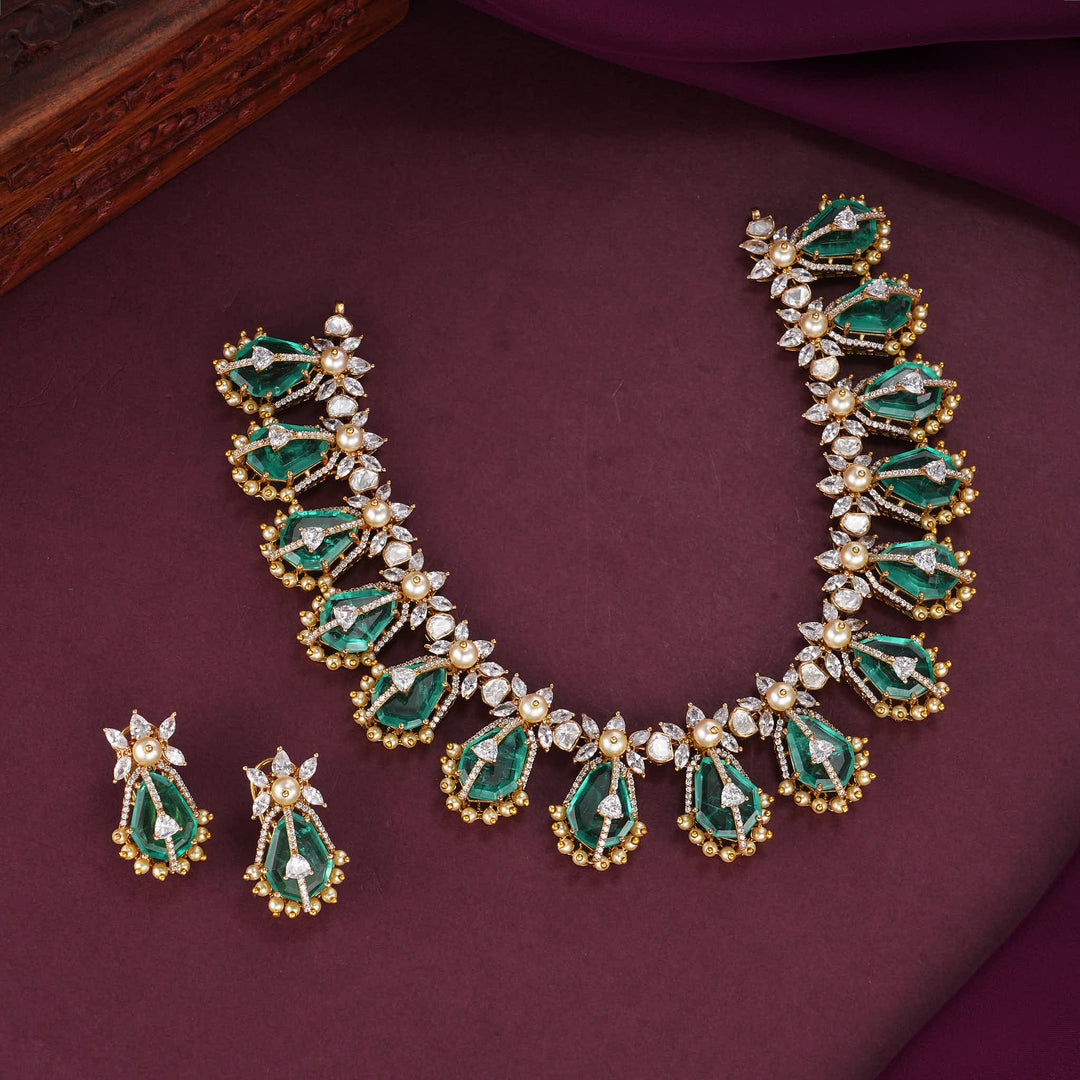Admirable Moissanite Short Necklace Set