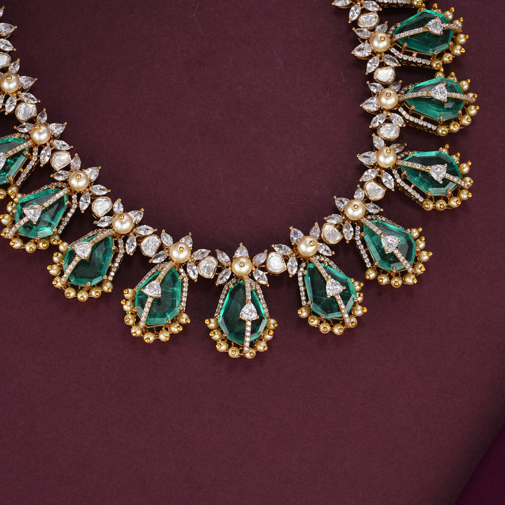 Admirable Moissanite Short Necklace Set