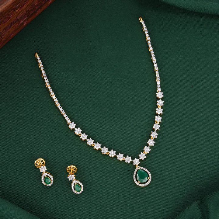 Glitzz Diamond Design Necklace Set
