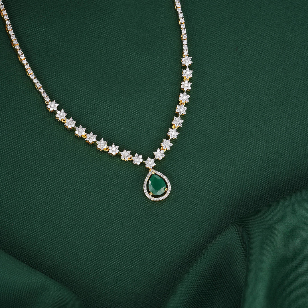 Glitzz Diamond Design Necklace Set