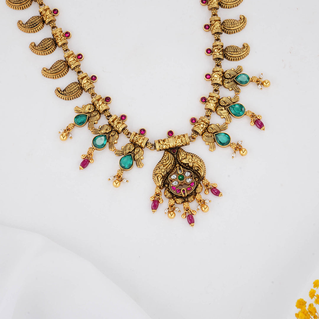 Brilliantly Crafted Nagas Long Necklace