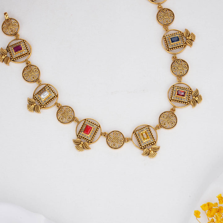 Krishyaa Stone Short Necklace Set