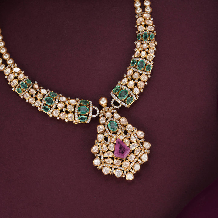 Lavinkaa Moissanite Short Necklace Set