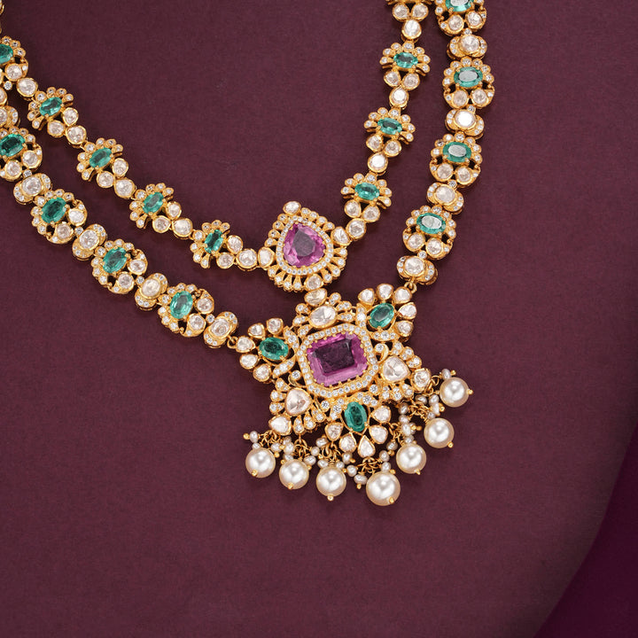 Deethikaa Moissanite Short Necklace Set