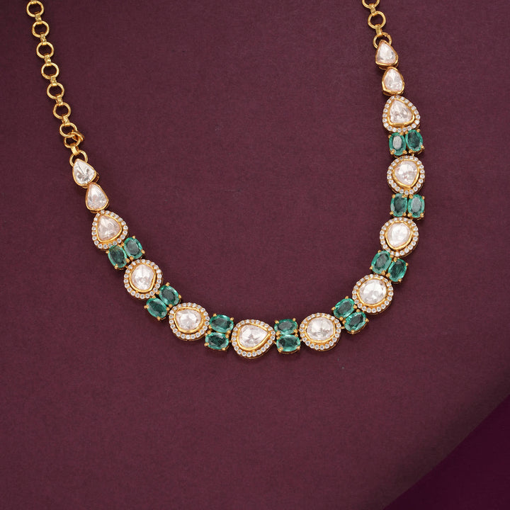 Vinthikaa Moissanite Short Necklace Set