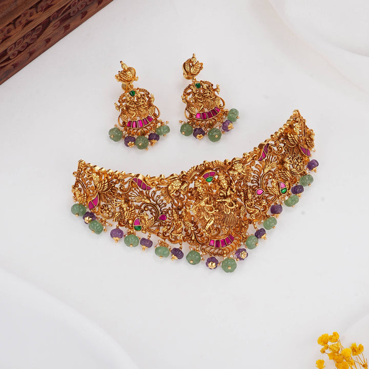 Vibrant 3D Spl Short Necklace Set