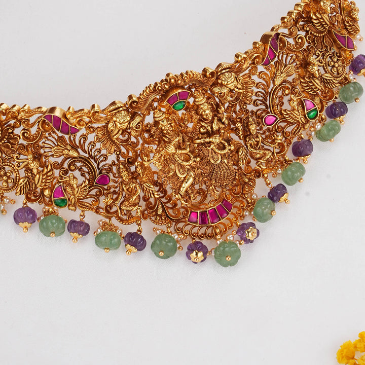 Vibrant 3D Spl Short Necklace Set