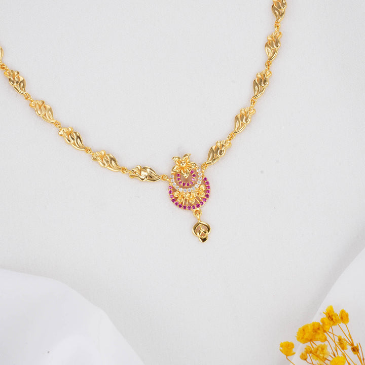 Tanisha 3D Spl Short Necklace Set