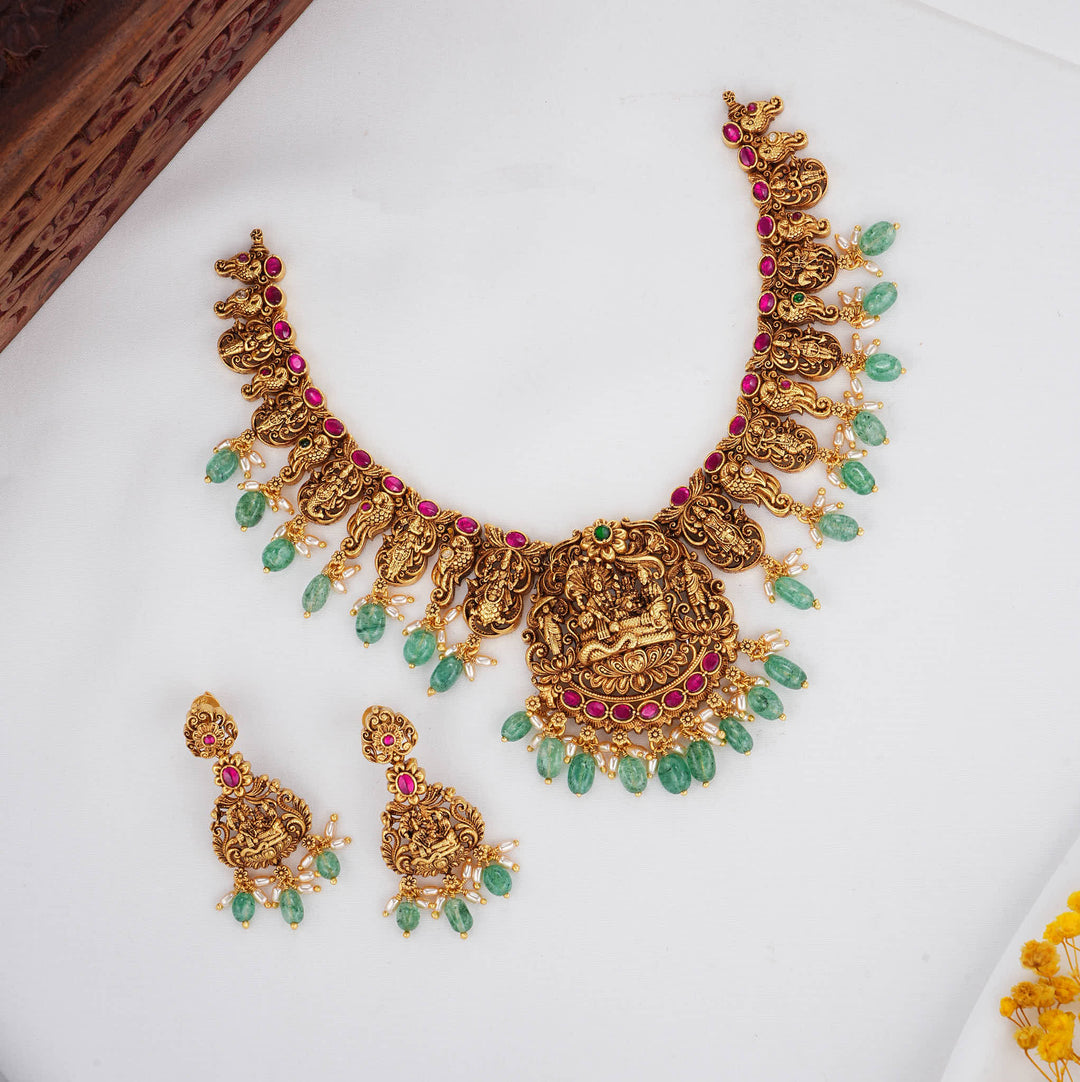 Auspicious 3D Spl Short Necklace Set