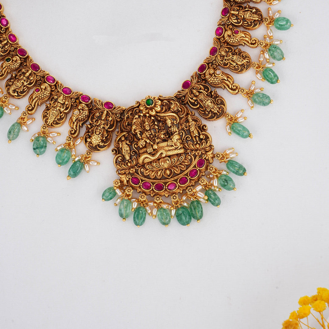 Auspicious 3D Spl Short Necklace Set