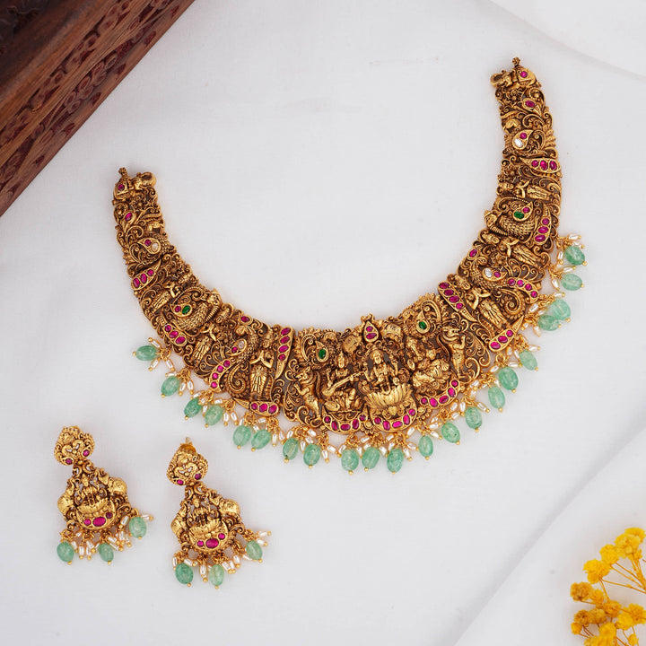 Grandeur 3D Spl Short Necklace Set
