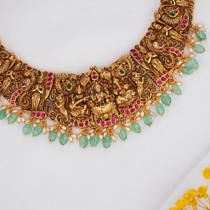 Grandeur 3D Spl Short Necklace Set