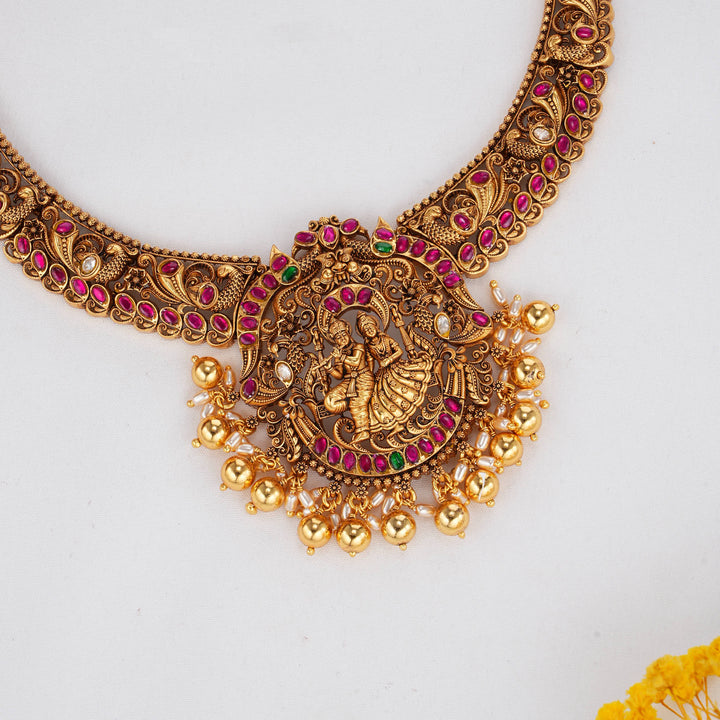 Exquisite 3D Spl Short Necklace Set