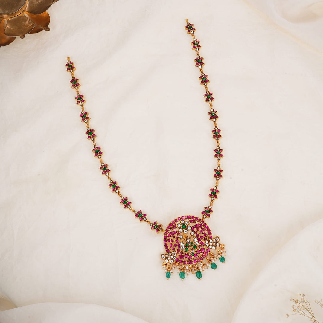 Delicate Lush Kundan Long Necklace