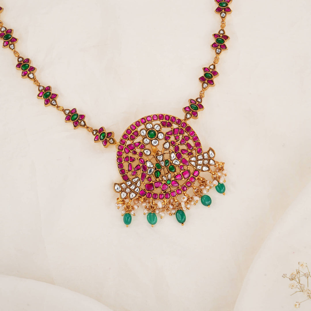 Delicate Lush Kundan Long Necklace
