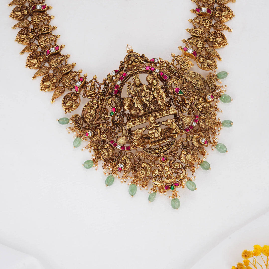 Divine-Like Radiant 3D Spl Long Necklace Set