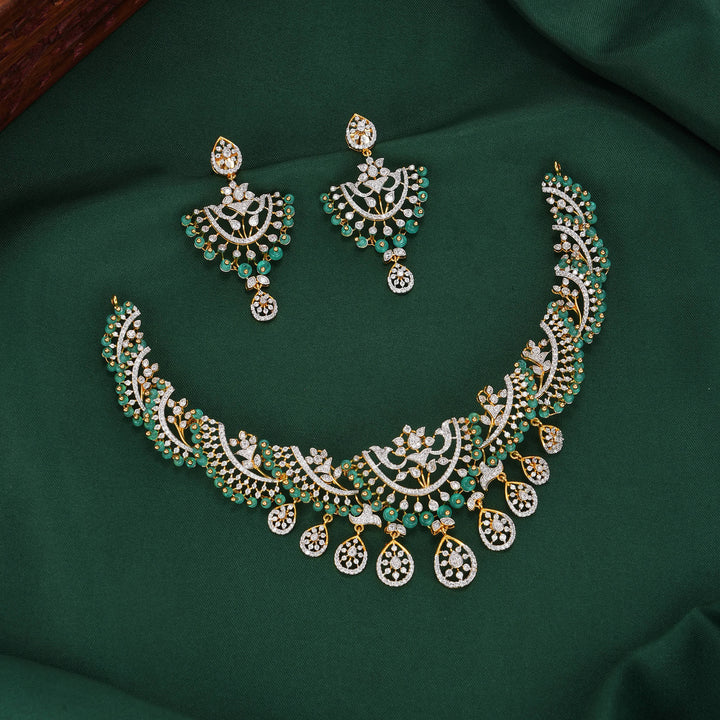 Verkasikaa Diamond Design Necklace Set