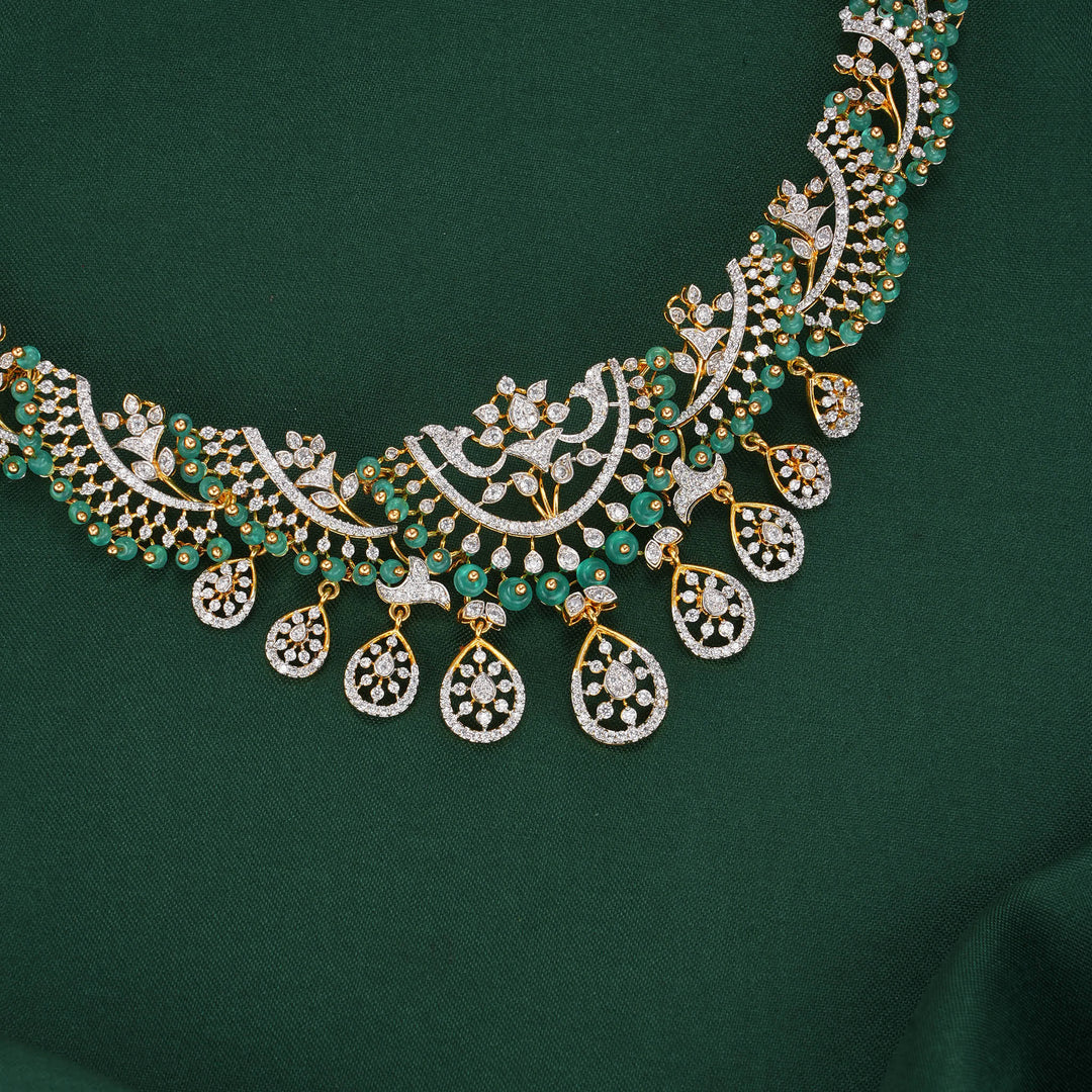 Verkasikaa Diamond Design Necklace Set